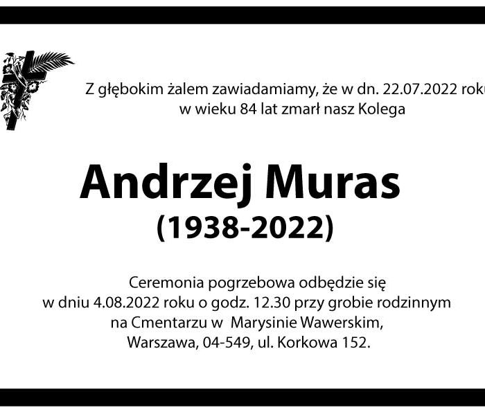 Pożegnanie Andrzeja Murasa